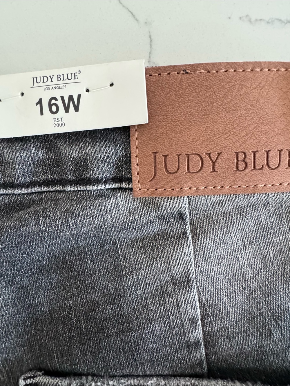 Judy Blue Knoxville Jeans Womens 16W Gray High Rise Wide Leg Crop NWT - Picture 7 of 11